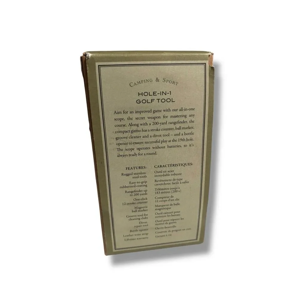 Restoration Hardware Golf Tool Range Finder 6 in 1 Multi Use‎ Tool